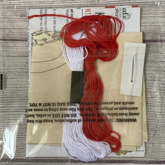 Needle Creations Santa Embroidery Hoop Kit Christmas Holiday Craft 6"D Finished - Picture 6 of 8